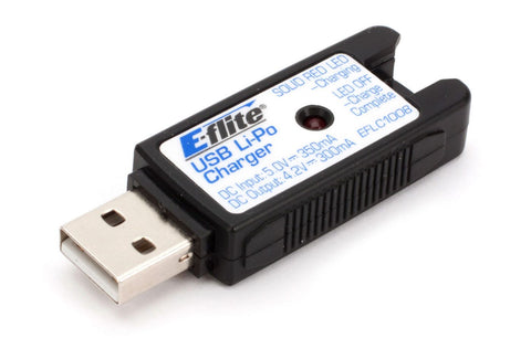 E-Flite EFLC1008 1S USB Li-Po Charger, 300mA