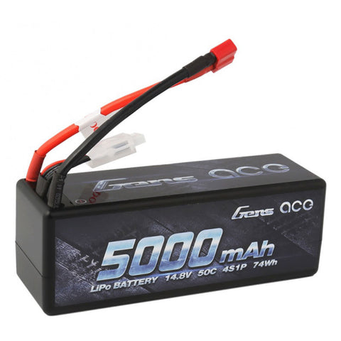 Gens Ace GEA50004S50D 4S 14.8V Lipo Battery, 50C, 5000mAh, Deans