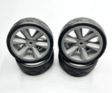 GRC123 GRC123 Belted USGT Tires, Pre-Glued on Gray Wheels (4)