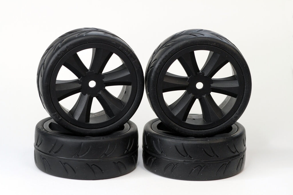 GRC124GTB GRC124GTB USGT Pre-Glued Tires on Black Edge Wheels (4)