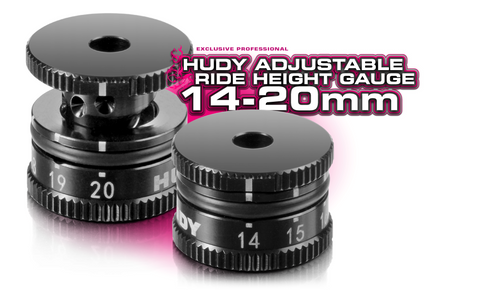 Hudy 107740 Adjustable Chassis Ride Height Gauge, 14mm-20mm