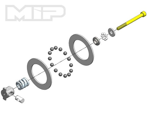 MIP 17065 Super Diff Rebuild Kit, Carbide, TLR 22