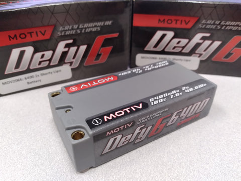 Motiv RC MOV2066 Defy G 7.6v 2S Shorty LiPo Battery, 100c 6400mAh