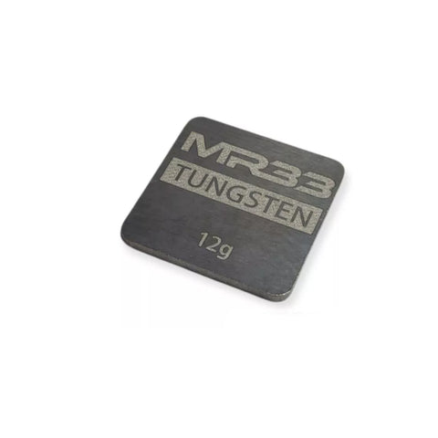 MR33 Racing MR33-TW-12G Tungsten Weight, 12g, 21x21x1.5mm