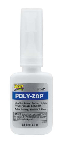 Zap Adhesives PT-22 Poly Zap, 1/2 oz
