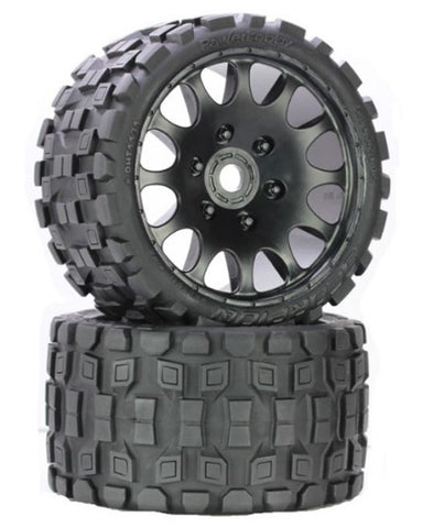 Power Hobby PHT1131R Scorpion Belted Monster Truck Wheels / Tires