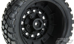 Pro-Line 10123-10 Baja KR2 SC 2.2"/3.0" M2 Tires, Raid Black Wheels