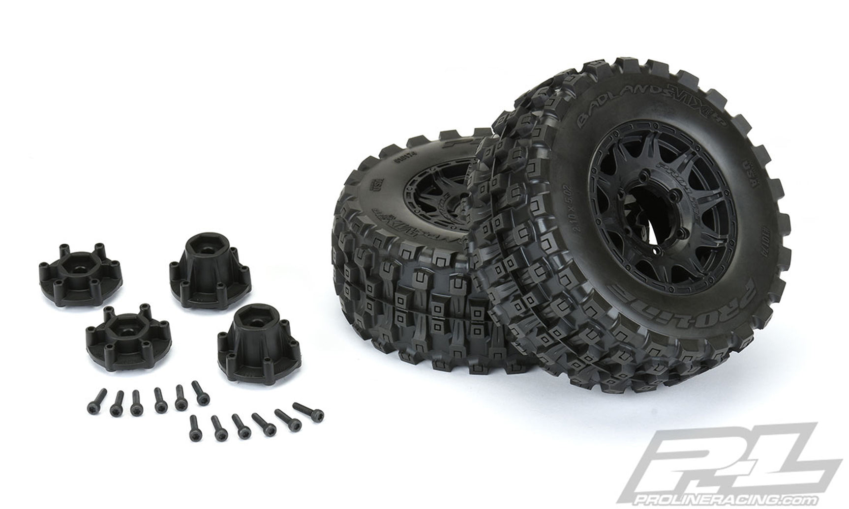 Badlands MX28 Belted Tires, Raid Black Wheels