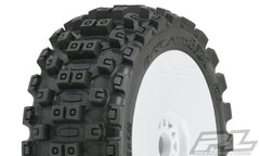 Pro-Line 9067-31 Badlands MX M2 Buggy Tires, Velocity Wheels, White