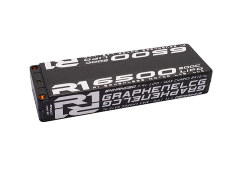 R1 Wurks 030048 Enhanced Graphene 2S 7.4V LiPo Battery, 200c 6500mAh
