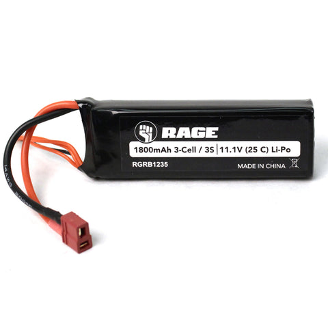 Rage RC RGRB1235 1800mAh 11.1V 3S Lipo Battery