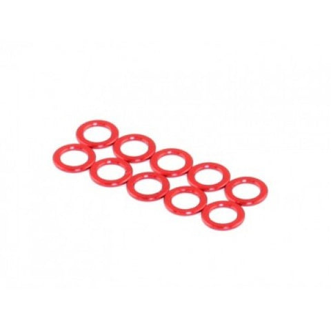 Roche RC 510045 Metal King Pin Spacers, M3.2x5x1.5mm, Red