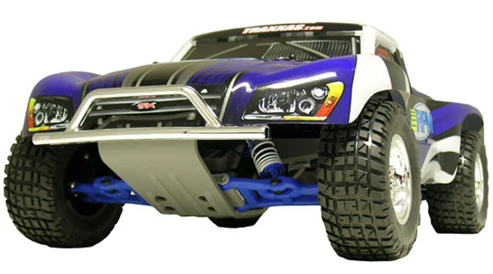 RPM80953 80953 Front Bumper & Skid Plate, Gray Chrome, Slash 2WD