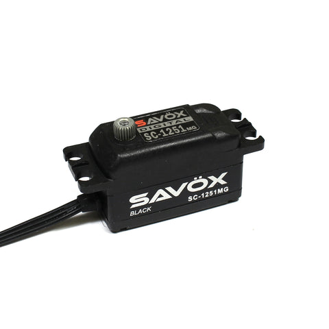 Savox SC-1251MG-BE SC-1251MG Black Edition Low Pro Servo, .09sec/125oz