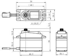 Savox SC-1256TGP High Torque Titanium Gear 6.0V  Digital Servo .15/277, Plus Edition