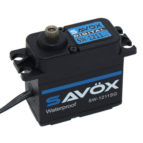 Savox SW-1211SG-BE Waterproof HV Coreless Digital 7.4V Servo, Black Ed.
