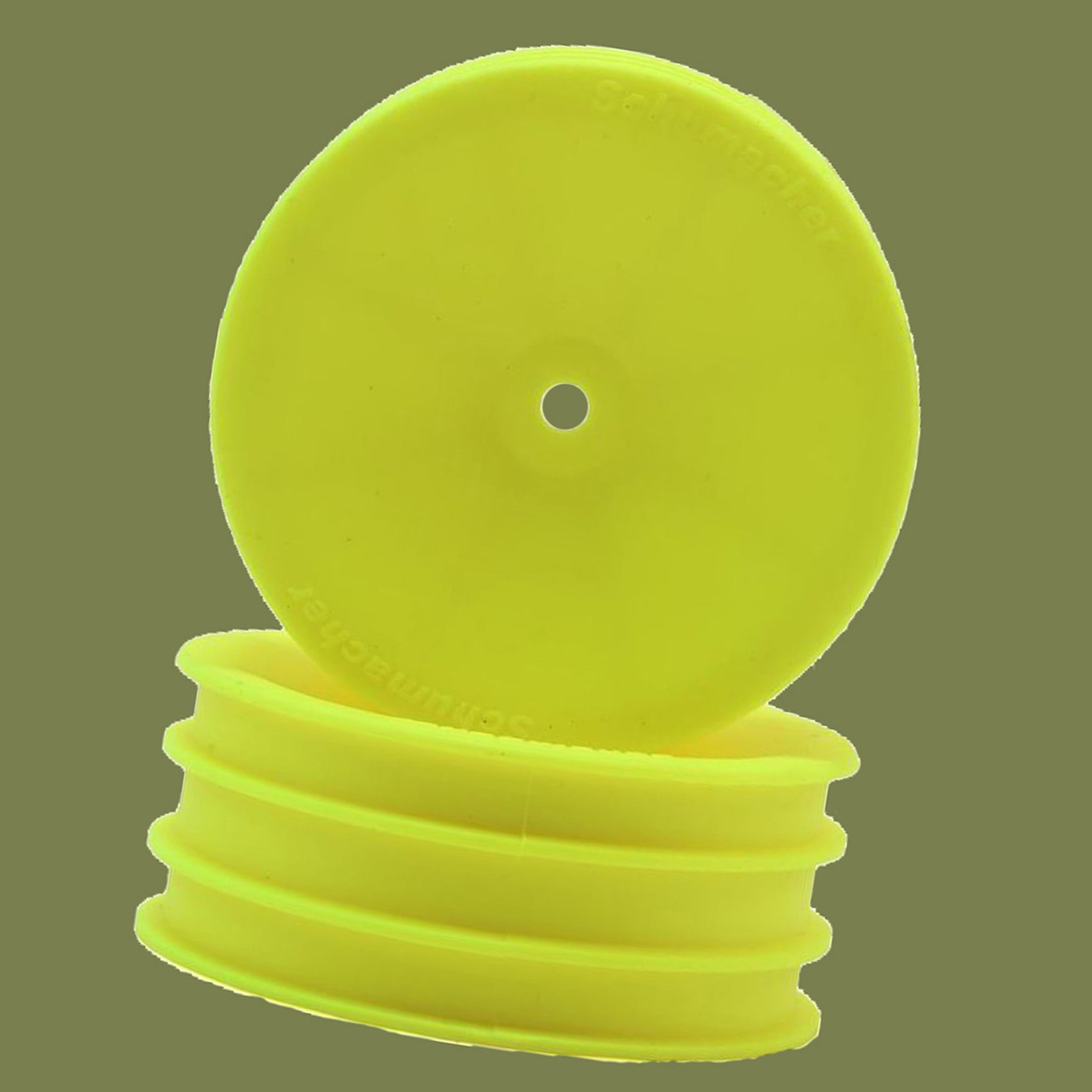 SCHU7456 U7456 Medium Front 1/10 2WD Buggy Wheels, 12mm, Neon Yellow