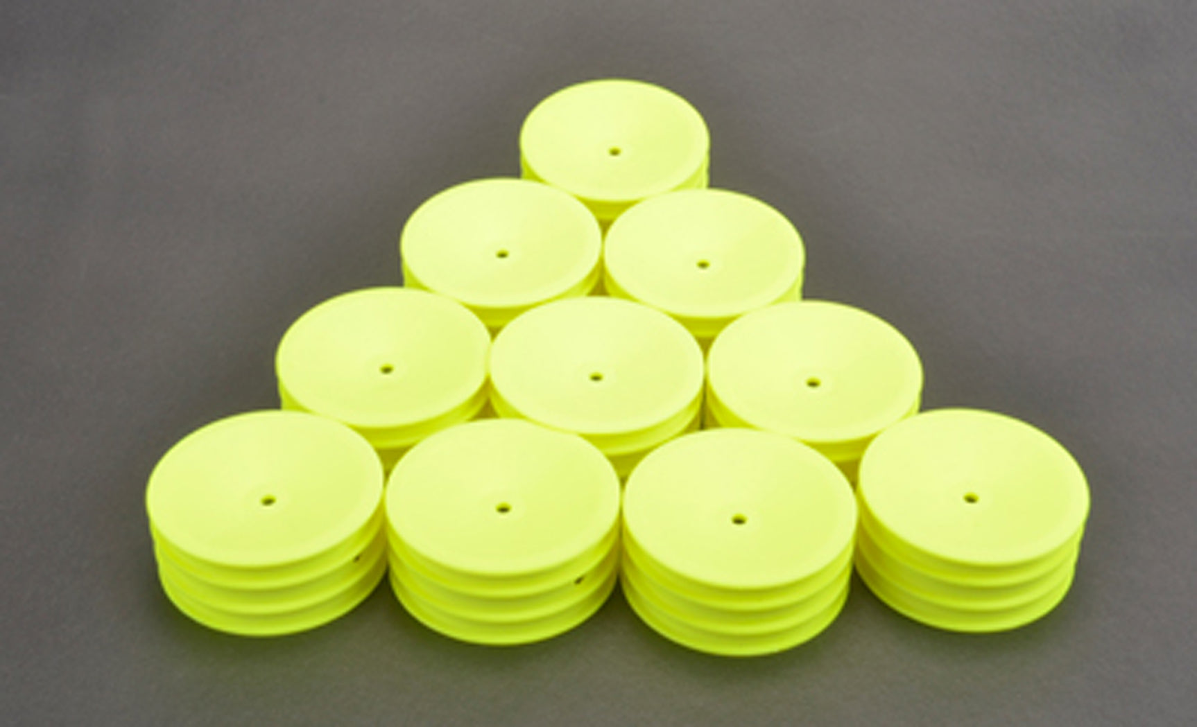 SCHU7457 U7457 Medium Front 1/10 2WD Buggy Wheels, 12mm, Neon Yellow