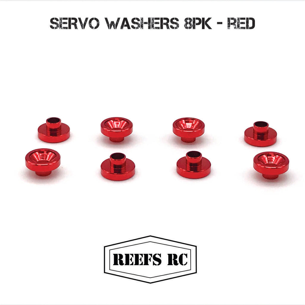 SEHREEFS53 REEFS53 Servo Washers, Red (8)