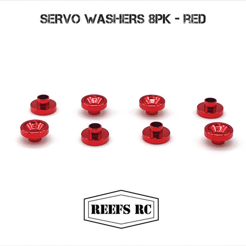 Reef's RC REEFS53 Servo Washers, Red (8)