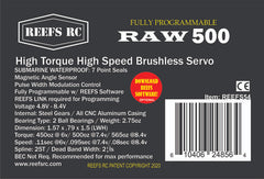 Reef's RC REEFS54 Raw 500 Waterproof High Torque 7.4V, Servo