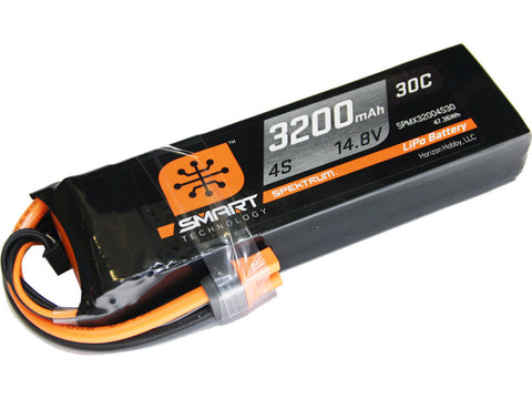 Spektrum SPMX32004S30 Smart 4S 14.8V LiPo Battery, 30C 3200mAh, IC3
