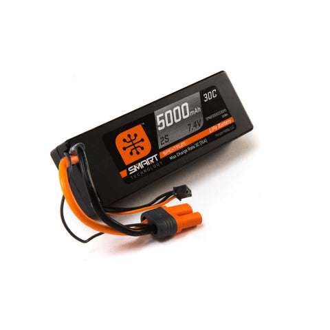 Spektrum SPMX50002S30H5 Smart 2S 7.4V LiPo Battery, 30C 5000mAh, IC5