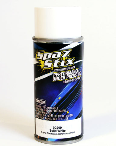 Spaz Stix 00209 Aerosol Paint Solid White/Backer