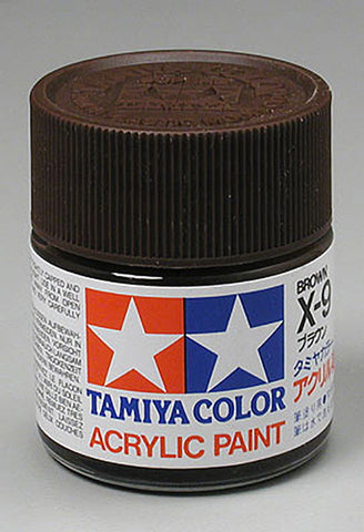 Tamiya 81009 X-9 Acrylic Paint, Brown, 3/4 oz