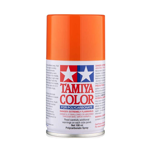 Tamiya 86062 PS-62 Polycarb Spray Paint, Pure Orange