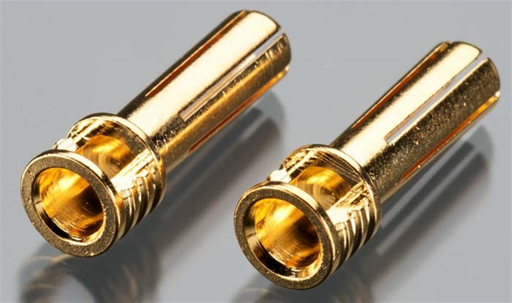 TQW2508 2508 Male Bullet Connector, 5mm/21mm, Gold