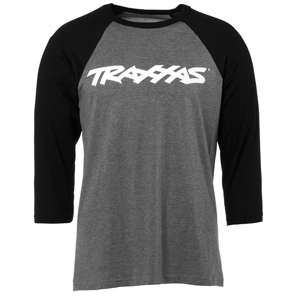 TRA1369-XL 1369-XL Raglan Shirt, Grey/Black, XL