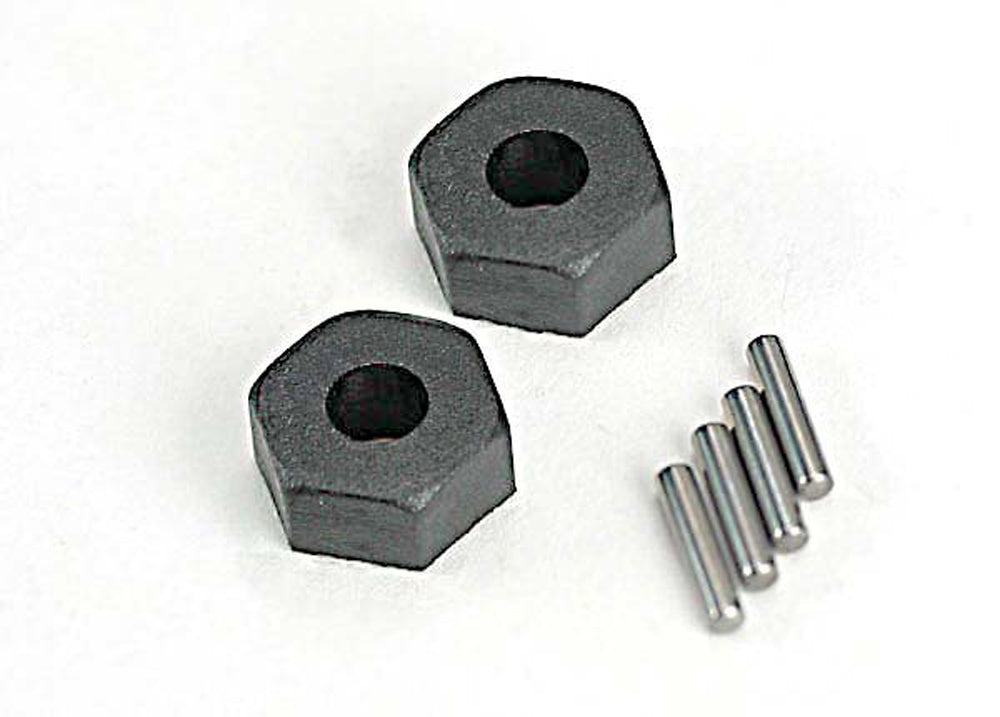 TRA1654 1654 Hex 12mm Wheel Hubs & Stub Axle Pins