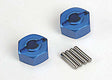 TRA1654X 1654X Aluminum 12mm Wheel Hex Hubs & Stub Axle Pins