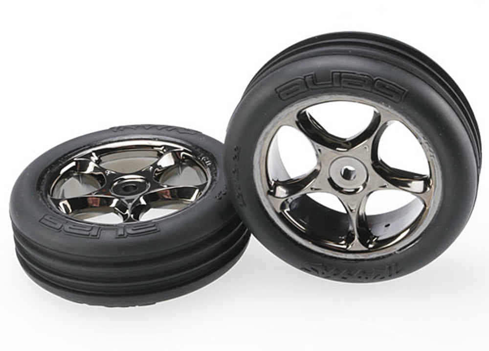 TRA2471A 2471A Alias Ribbed Tires, 2.2" Tracer Wheels, Blk Chrome