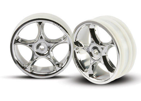 Traxxas 2473 Tracer 2.2" Front Wheels, Chrome