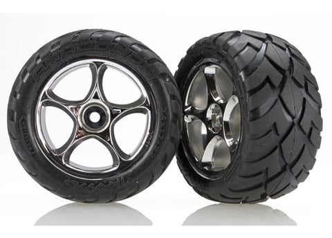 Traxxas 2478R Anaconda Tires, Tracer 2.2" Wheels, Chrome, Rear