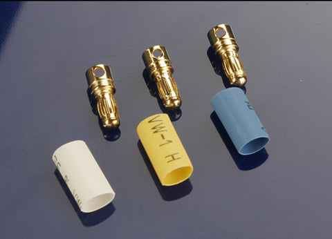 Traxxas 3342 Male Bullet Connectors, 3.5mm & Heat Shrink