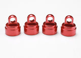 TRA3767X 3767X Aluminum Ultra Shock Caps, Red
