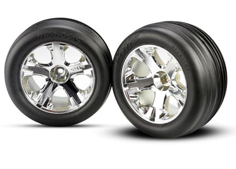 Traxxas 3771 Alias Tires, All-Star Wheels, Chrome, Front