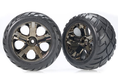 Traxxas 3776A Anaconda Tires, 2.8" All-Star Wheels, Blk Chrome
