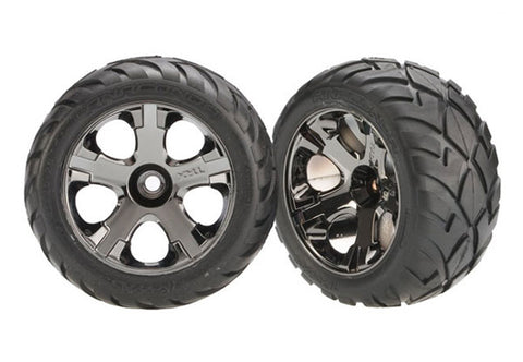 Traxxas 3777A Anaconda Tires, All-Star Wheels, Black Chrome, Nitro
