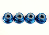 TRA4147X 4147X Aluminum 5mm Flanged Nylon Locking Nuts, Blue