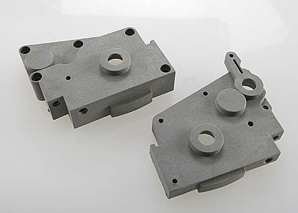 TRA4491A 4491A Left & Right Gearbox Halves, Grey, Nitro