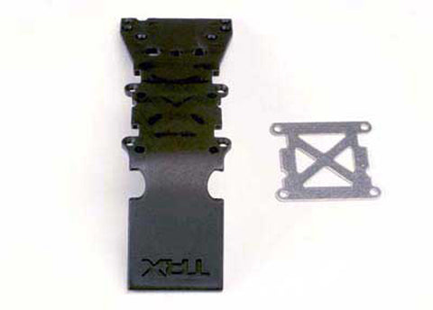 Traxxas 4937 Front Skid Plate, Black & Plate