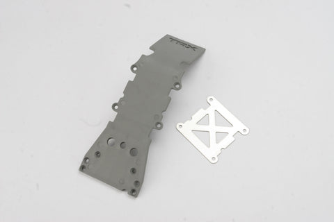 Traxxas 4937A Front Skid Plate, Grey & Plate