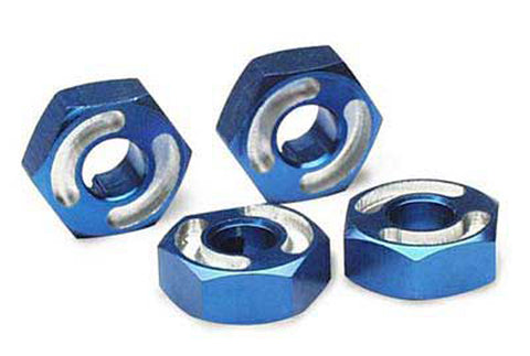 Traxxas 4954X Aluminum Hex 14mm Wheel Hubs, Blue & Axle Pins
