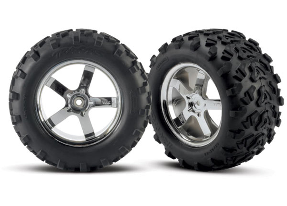 TRA4973R 4973R Maxx Tires, Hurrican Wheels, 3.8", Chrome