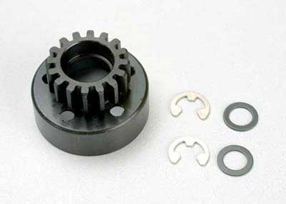 TRA5216 5216 Clutch Bell, 16T, Fiber Washers & E-Clips