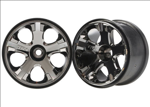 Traxxas 5577A All-Star 2.8" Wheels, Black Chrome, Nitro Front